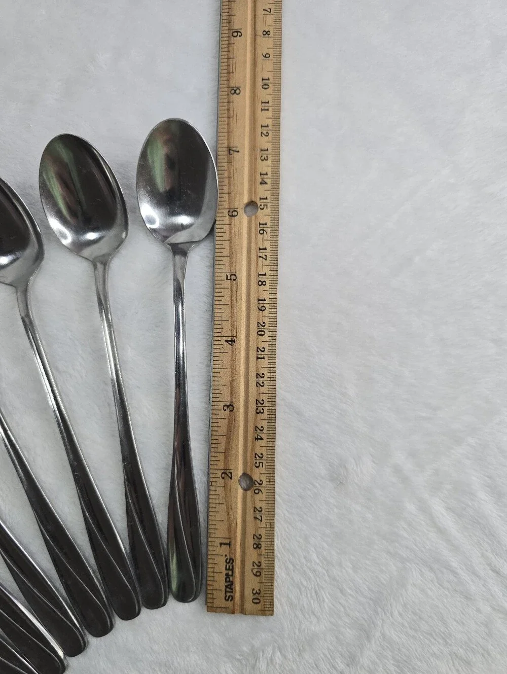 Vintage 1960s CIF9 Iced Teaspoons Set Of 10 Stainless Steel